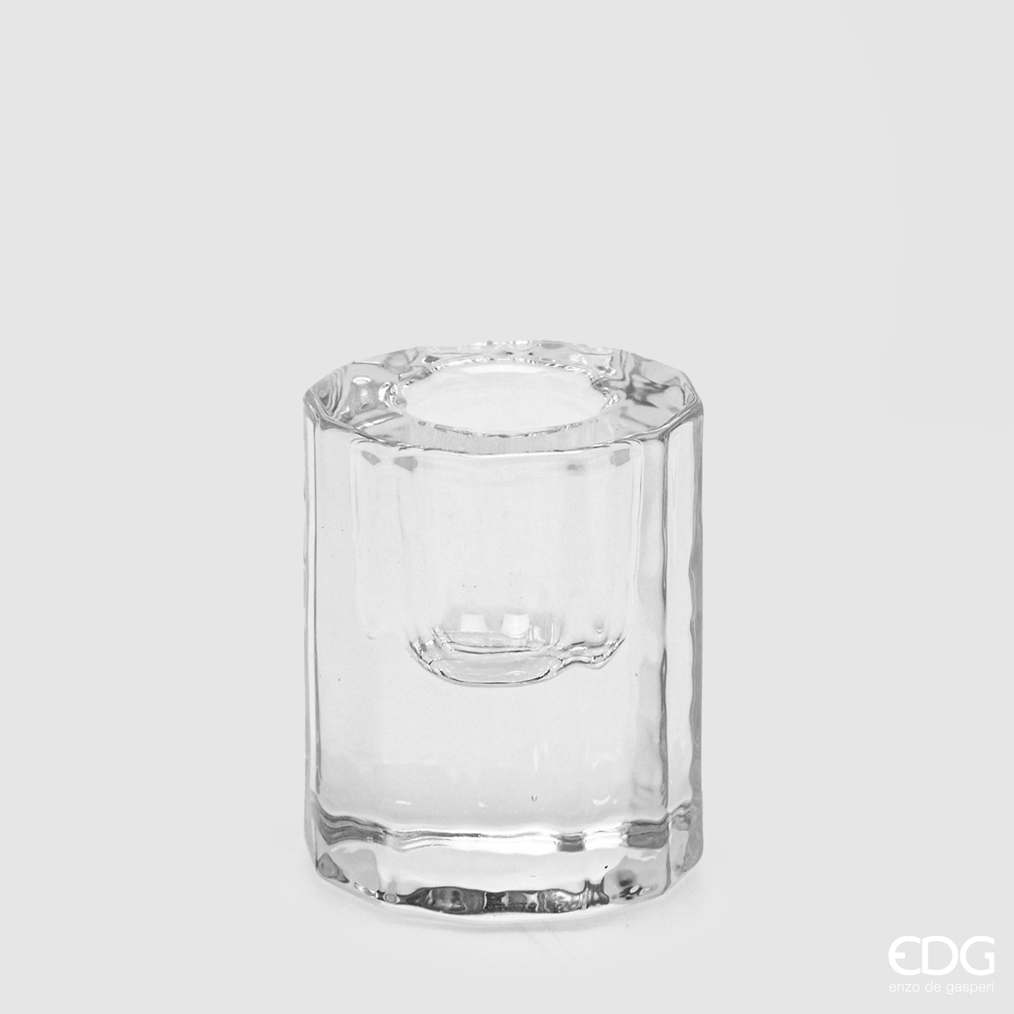EDG Enzo De Gasperi Portacandela Petite H 8 Cm D 5 Cm Natural Trasparente