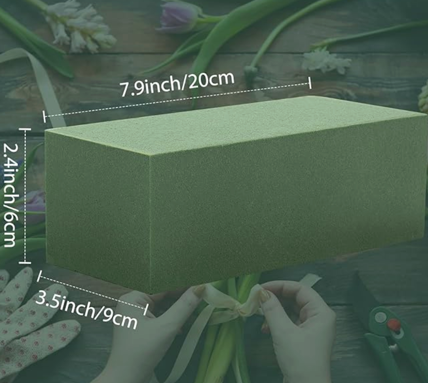 Spugna Verde per Composizione Fiori Freschi e Artificiali 1 pezzo
