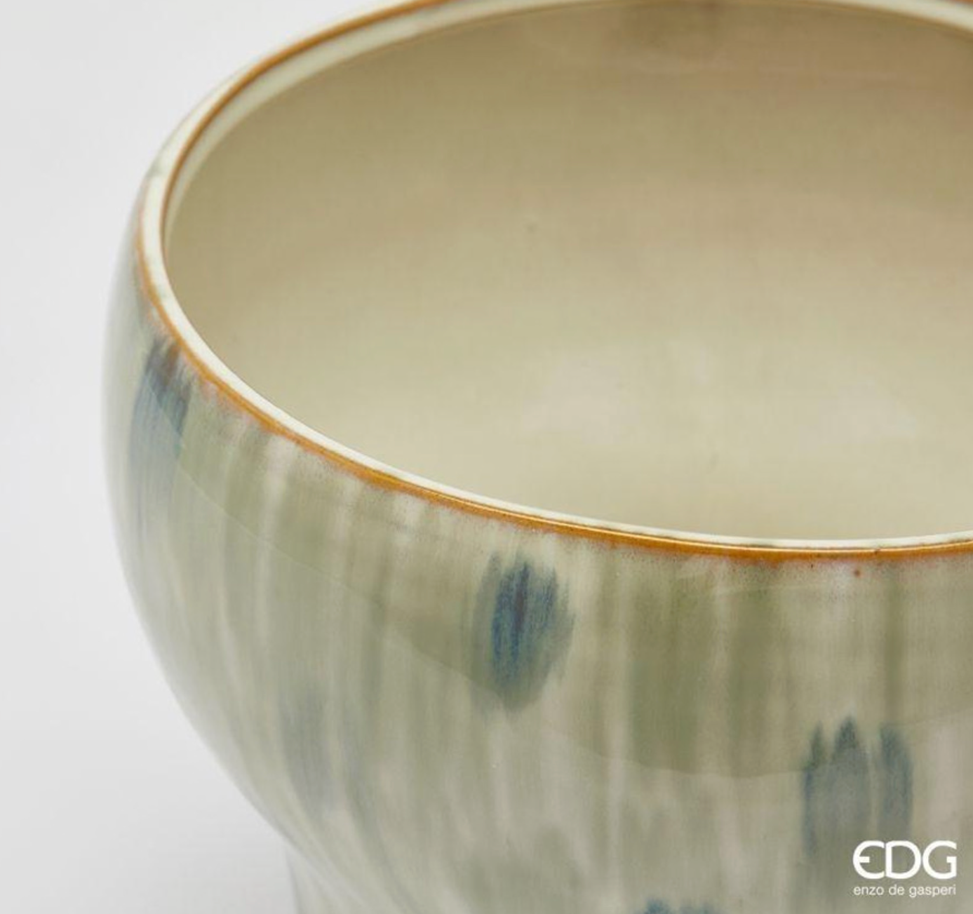 Vaso in Ceramica Pennellate Stile Designer EDG– 25,5 x h 22,5 cm