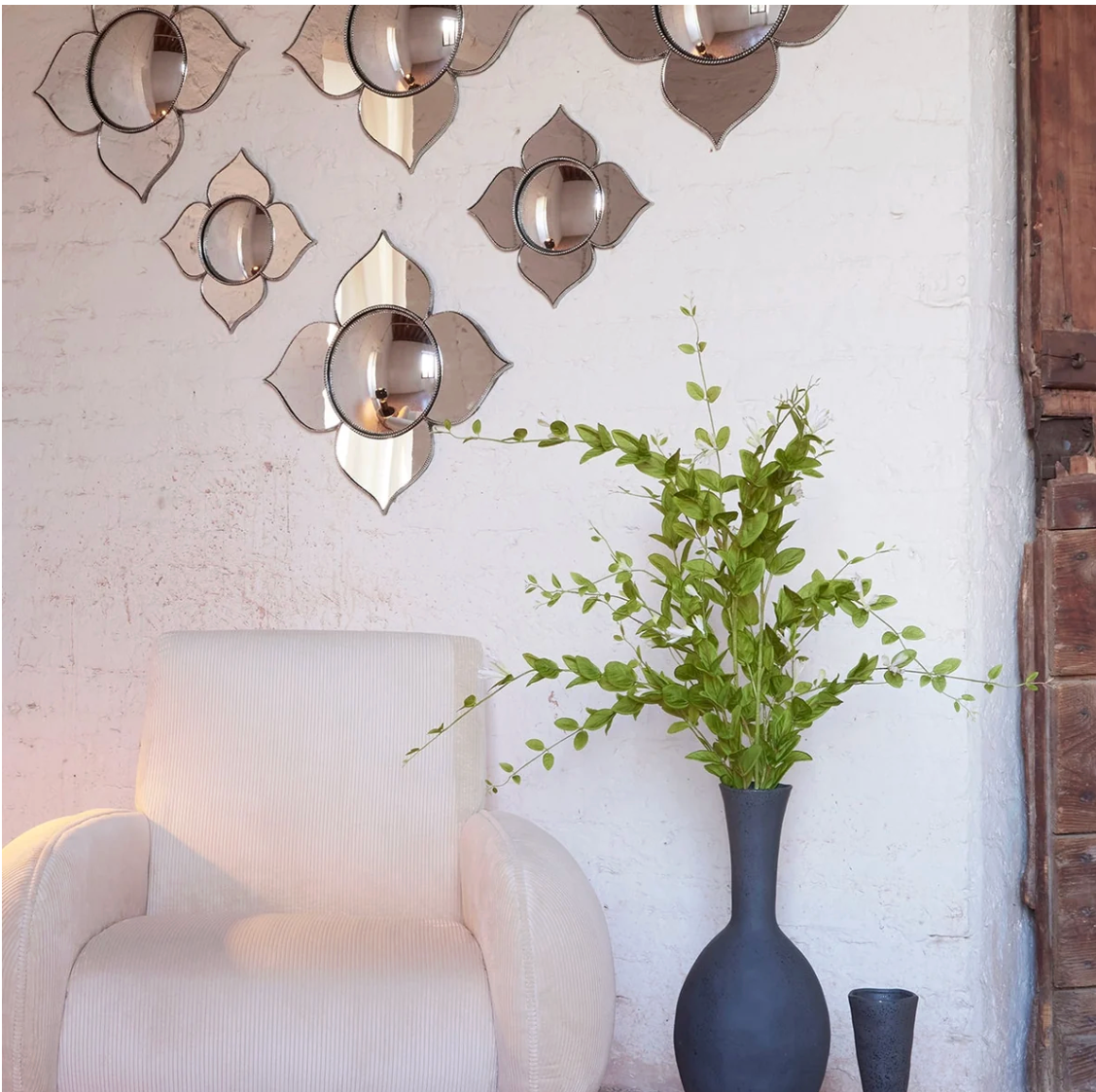 Specchio Fiore Convesso Gold- Edg D56