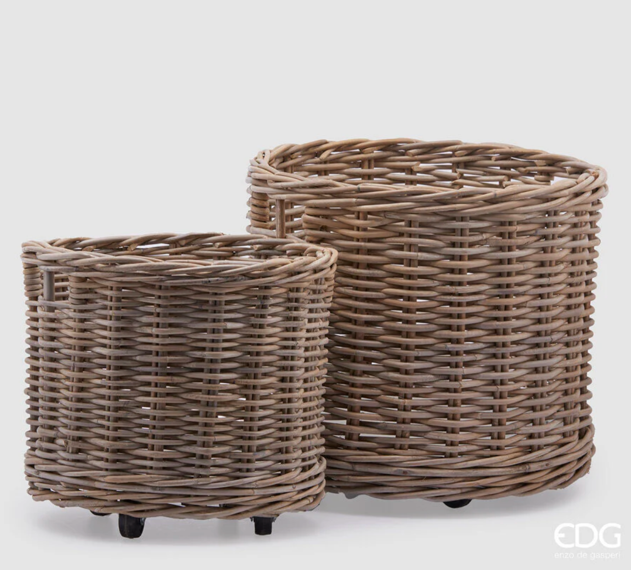 Cesti in rattan Naturale Light Grey - EDG