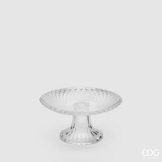 Alzata Rotonda in Vetro con Rombi H 7 cm Ø 15 cm – EDG