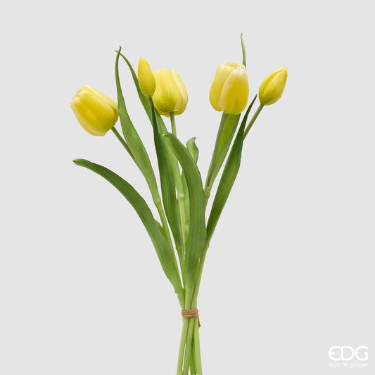Tulipano Chiuso EDG White pink – Bouquet x4 H 40 cm