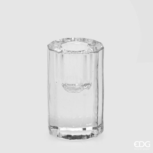 EDG Enzo De Gasperi Portacandela Petite H 8 Cm D 5 Cm Natural Trasparente
