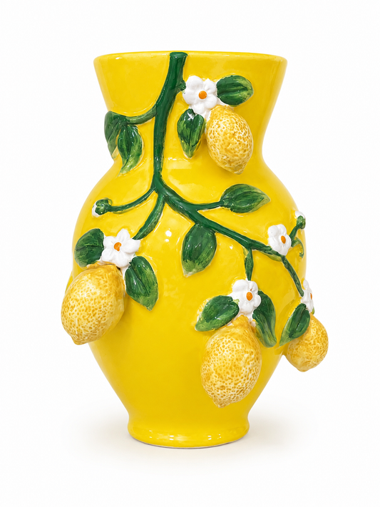 Vaso Limoni Ceramica Verde 16,4 x 15,2 x H21,8 cm