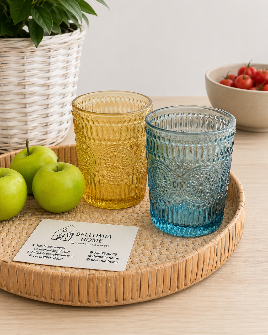 Set 6 Bicchieri Cesareo in Vetro Colorato 30CL – Eleganti e Resistenti