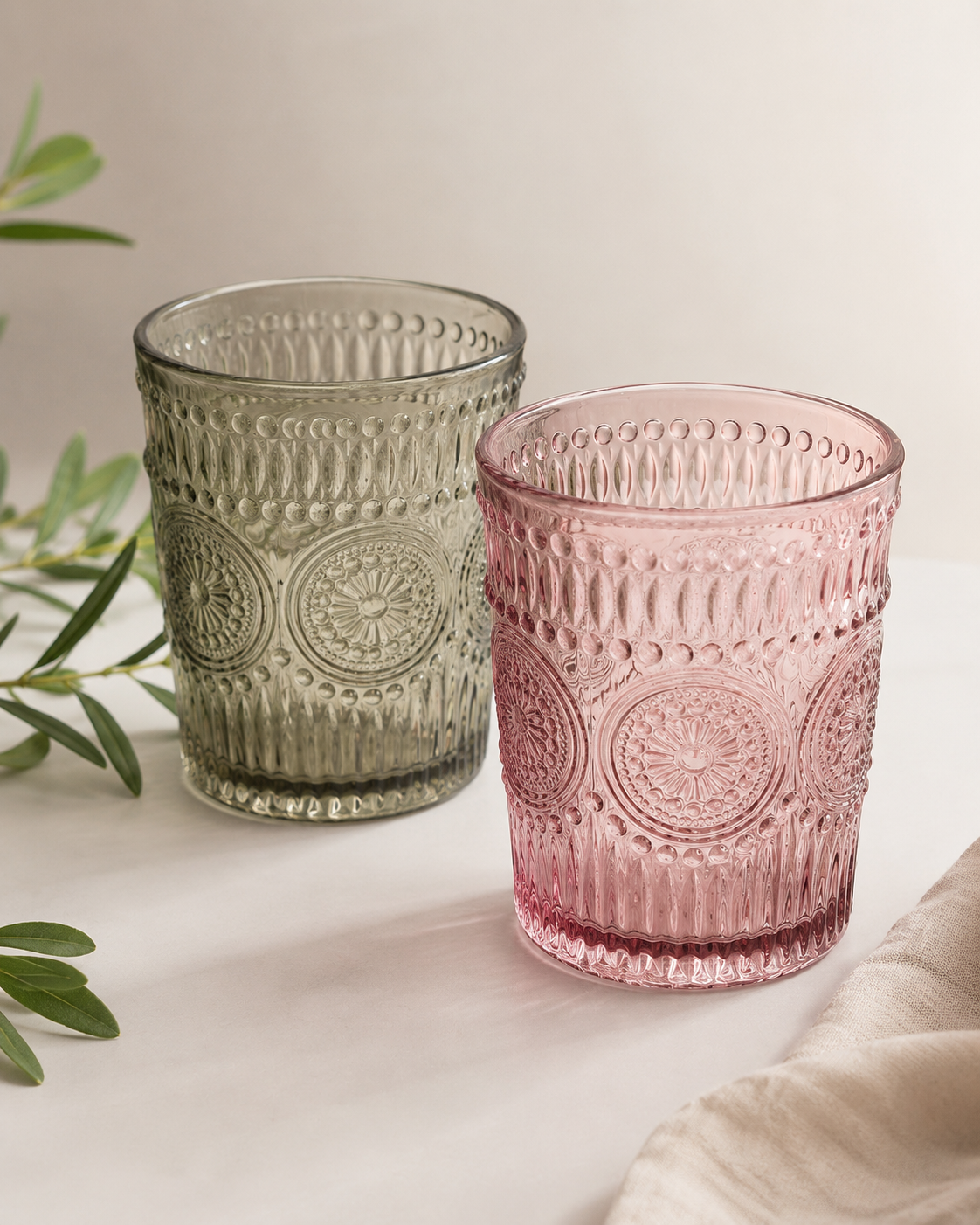 Set 6 Bicchieri Cesareo in Vetro Colorato 30CL – Eleganti e Resistenti