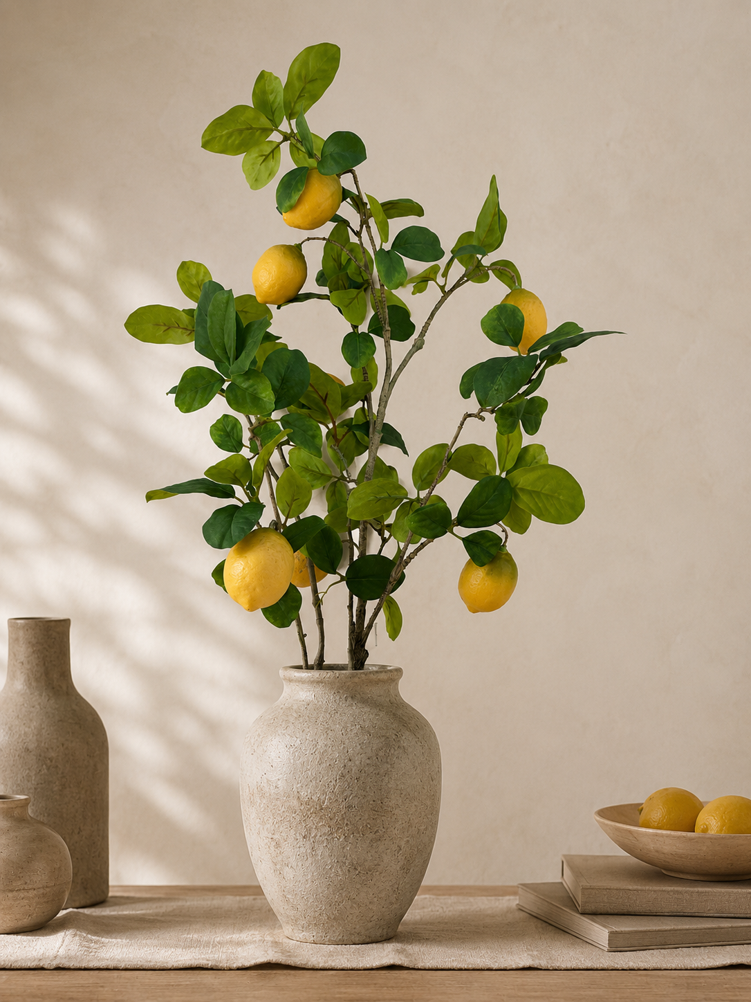 Limone rex ramo con foglie h78 cm - EDG