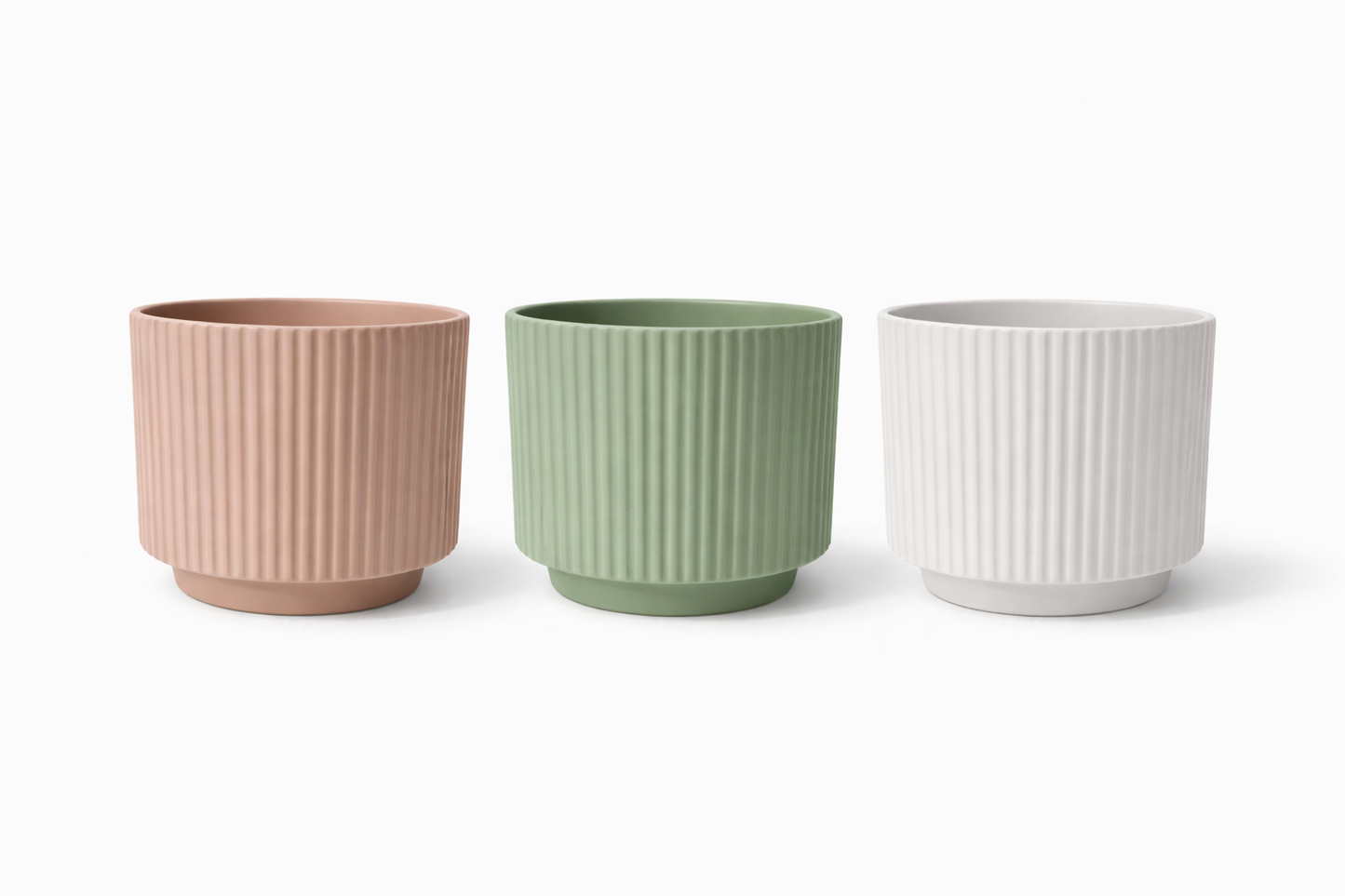 Vaso Decorativo Icona Bellomia – Ceramica Rigata Ø14 × H14 cm