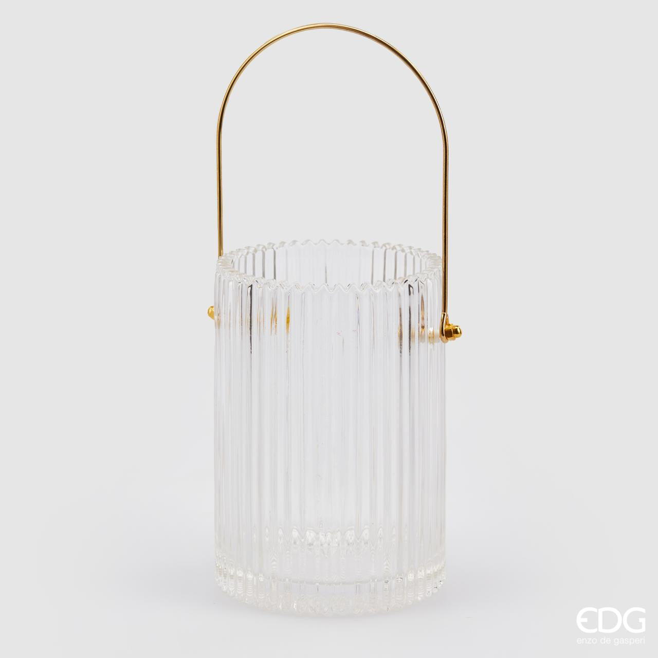 Lanterna rigata con manico oro – EDG Enzo De Gasperi