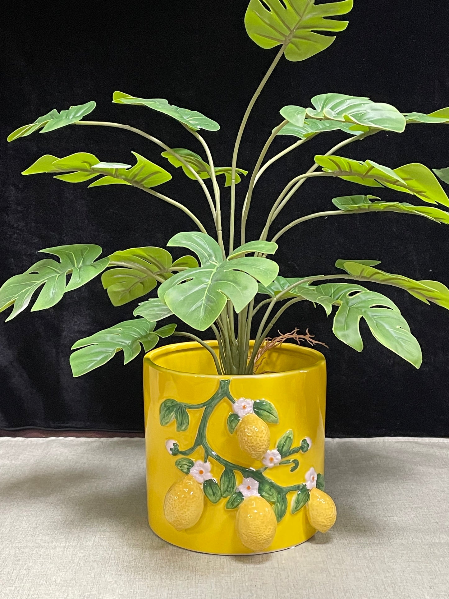 Vaso Limoni Ceramica Giallo  19 x 15,2 x H15,4 cm