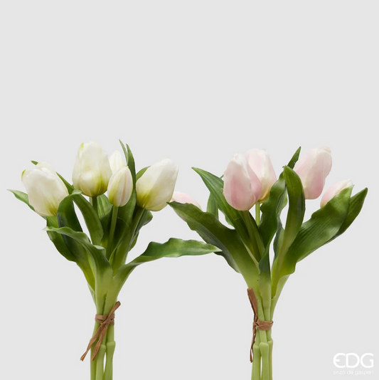Bouquet Di Tulipani Bianco H28 cm EDG Enzo De Gasperi