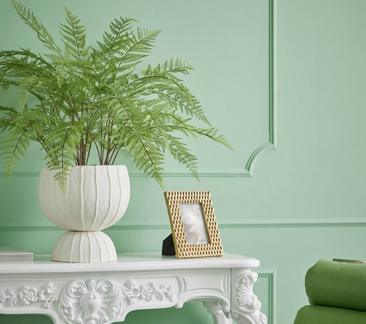 Vaso Righe Bombato Con Piede H35 Bianco - EDG - Enzo De Gasperi