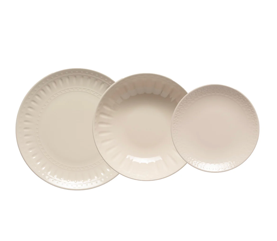 Set 18 Pz Piatti da tavola in gres porcellanato Madrigal - Galbiati Milano