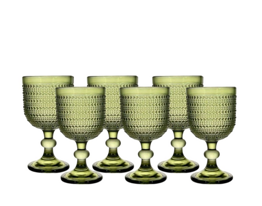 Set di 6 Calici 350ml Gioia - in Pasta di Vetro Colorata