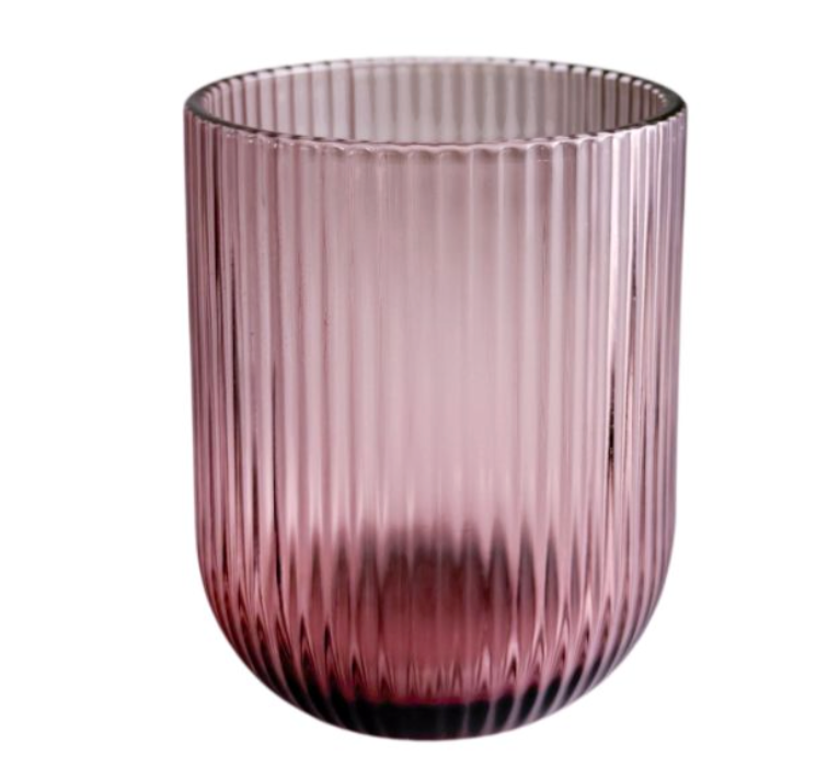 Set 6 bicchieri Tumbler H9,5 X D7,5 in vetro serie Eternity colore rosa