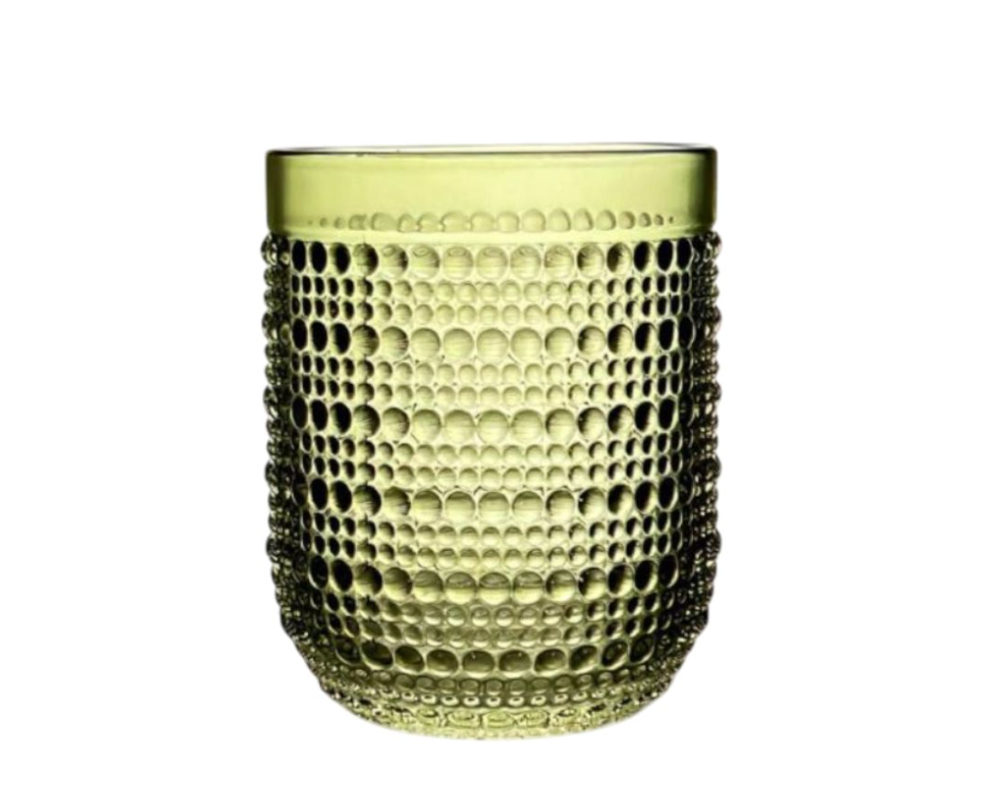 Set 6 Bicchieri Tumbler Gioia 260ml in pasta di vetro colorata verde