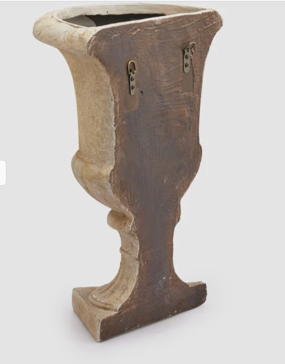 Vaso da Parete Coppa H 57 Cm L 47 Cm L 23 Cm Ivory EDG - Enzo De Gasperi