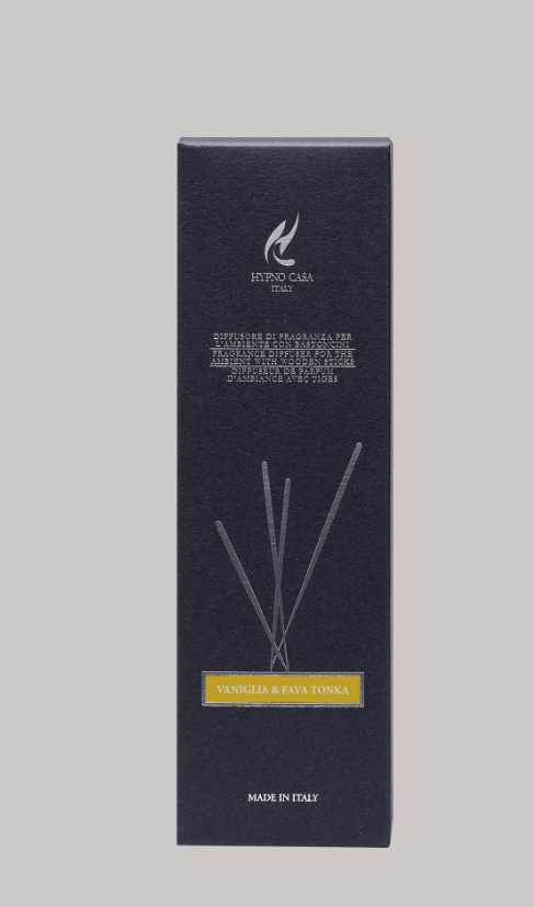 Diffusore a bastoncino 200ml Hypno Casa essenza VANIGLIA E FAVA TONKA