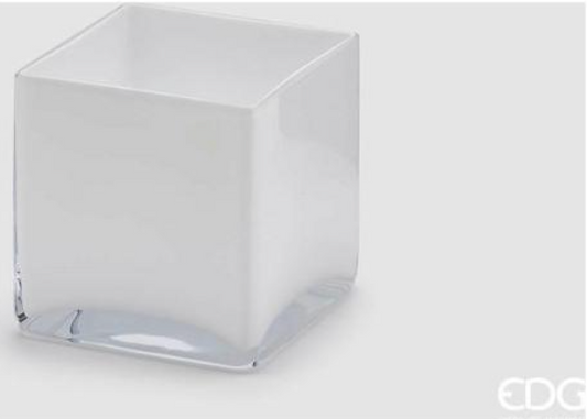 Vaso Vetro Cubo H20xL20xL20 EDG - Enzo De Gasperi