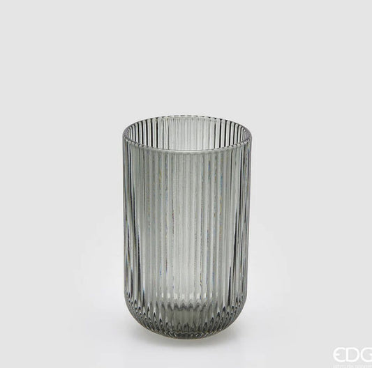Bicchiere Tumbler Righe (Conf 4pz) Grey - EDG Enzo De Gasperi