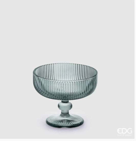 Coppa Righe H 10 Cm D 12 Cm Colore Grigio (4 Pz) EDG ENZO DE GASPERI