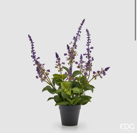 Pianta Artificiale Lavanda con Foglie H44 cm EDG - Enzo De Gasperi