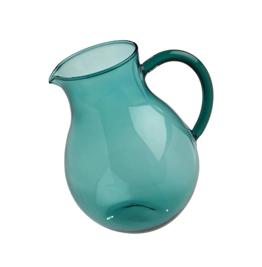 Brocca Soffio 1500ml in Vetro Petrolio - Galbiati Milano