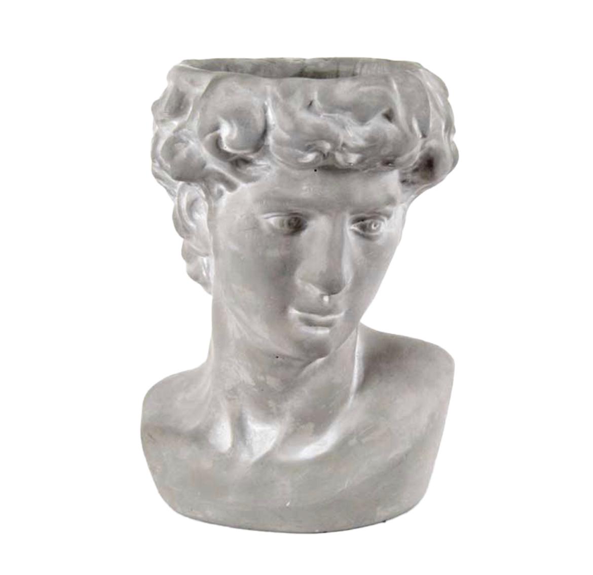 Vaso in Cemento Busto Volto Uomo 12cm D10 – EDG - Enzo De Gasperi