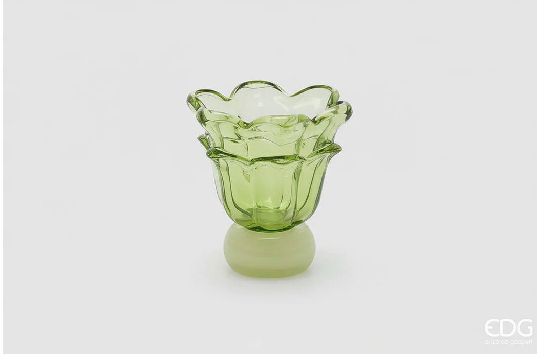 Vaso Fiore Colorato con Piede H15,5 D15 EDG - Edg De Gasperi
